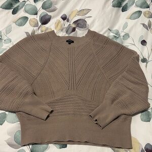 Express Women's Beige Crew Neck Sweater